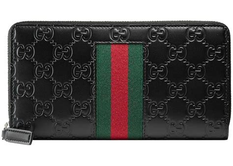 gucci floral embroidered wallet|Gucci signature zip around wallet.